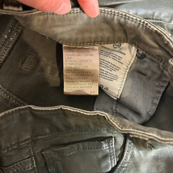 AG Jeans The Legging Ankle Super Skinny Ankle Pants Women's Size 27 Green NWOT! - Picture 4 of 5
